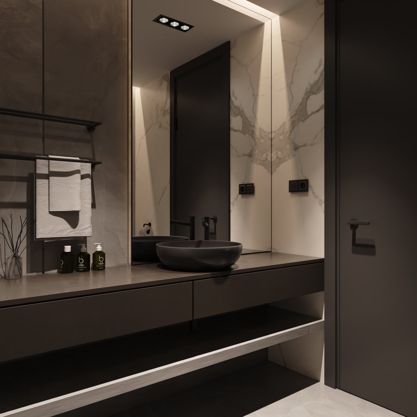 Corner Residence 3 bathroom vanity
