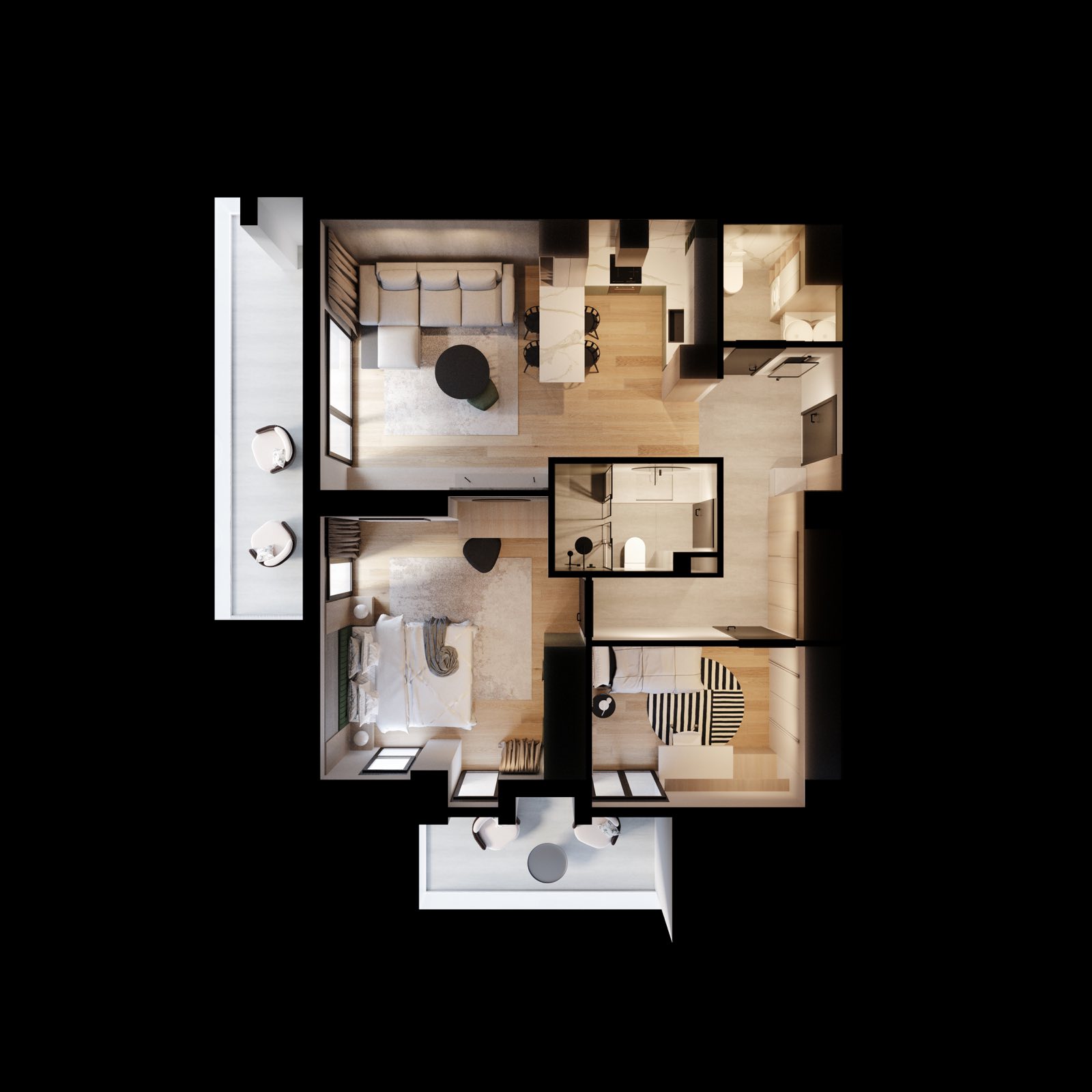 Corner Residence 3 apartment layout C