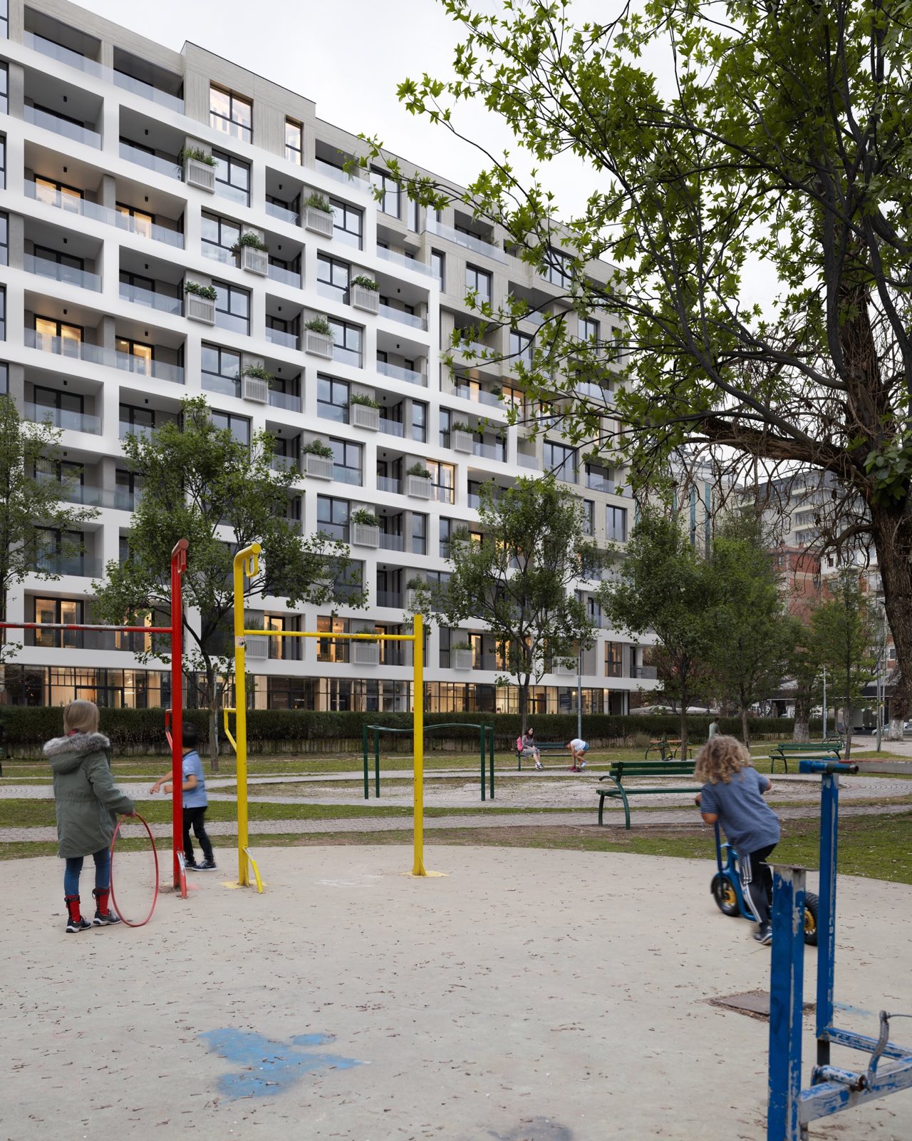 ParkLine Residences facade facing the park