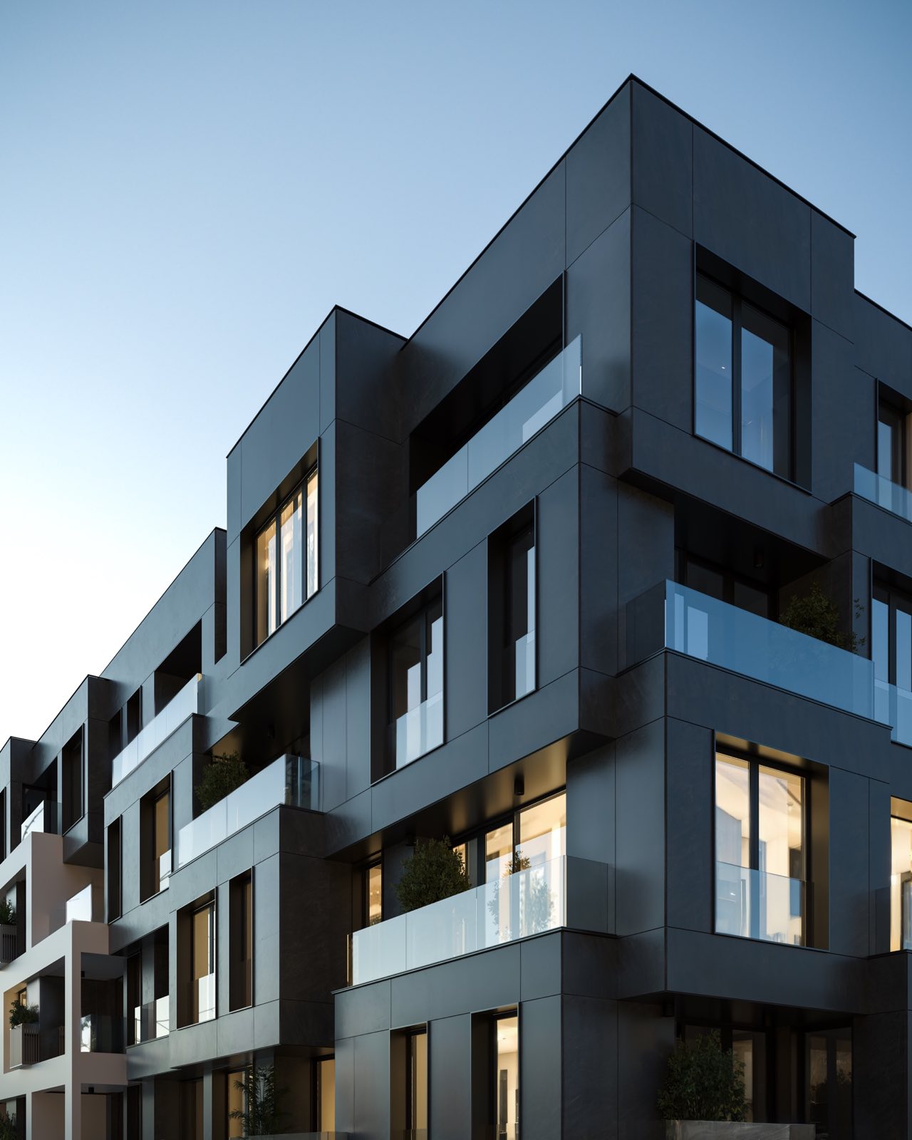 ParkLine Residences dark facade wing